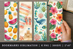 Summer bookmarks printable sublimation bookmark design Product Image 1
