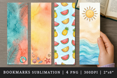 Summer bookmarks printable sublimation bookmark design Product Image 1