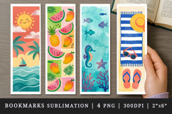 Summer bookmarks printable sublimation bookmark design Product Image 1