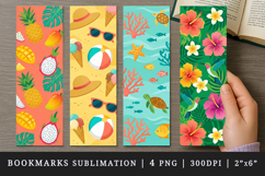 Summer bookmarks printable sublimation bookmark design Product Image 1