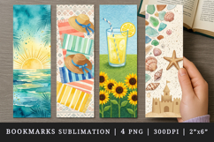 Summer bookmarks printable sublimation bookmark design Product Image 1