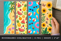 Summer bookmarks printable sublimation bookmark design Product Image 1