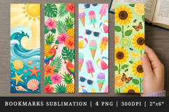 Summer bookmarks printable sublimation bookmark design Product Image 1