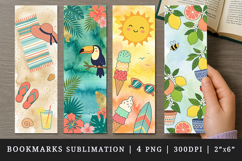 Summer bookmarks printable sublimation bookmark design Product Image 1