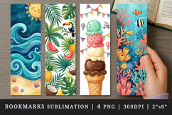 Summer bookmarks printable sublimation bookmark design Product Image 1