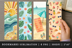 Summer bookmarks printable sublimation bookmark design Product Image 1