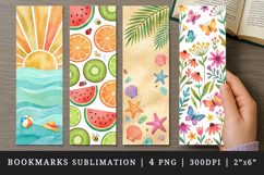 Summer bookmarks printable sublimation bookmark design Product Image 1