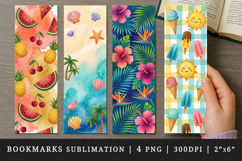 Summer bookmarks printable sublimation bookmark design Product Image 1