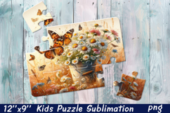 Cute sunflower| Summer Flower Sublimation Puzzle Product Image 1