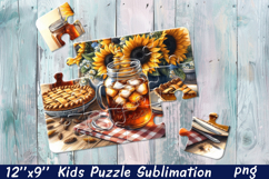 Cute sunflower| Summer Flower Sublimation Puzzle Product Image 1