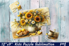 Cute sunflower| Summer Flower Sublimation Puzzle Product Image 1