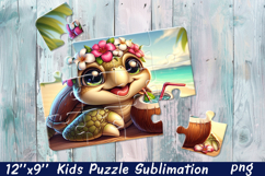 Animal Puzzle Design. Summer Puzzle Sublimation Product Image 1
