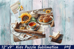 Cute sunflower| Summer Flower Sublimation Puzzle Product Image 1
