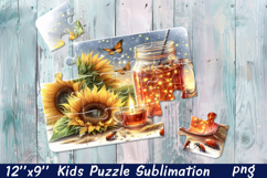 Cute sunflower| Summer Flower Sublimation Puzzle Product Image 1