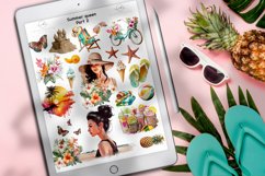 Tropical Summer Sticker Digital Pack, Women Planner Stickers Product Image 3