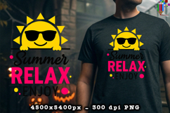 Summer Relax Enjoy PNG Tropical Sunshine Fun Quote Design