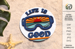 Summer Retro Signs Bundle Laser Cut. Positive quote SVG Product Image 2