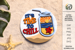 Summer Retro Signs Bundle Laser Cut. Positive quote SVG Product Image 12