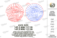 Summer Retro Sign Laser Cut. Positive vibes SVG Product Image 2