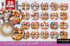 Round Coaster Mega Bundle - Summer Coaster Sublimation Product Image 4