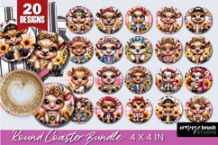 Round Coaster Mega Bundle - Summer Coaster Sublimation Product Image 5