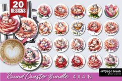 Round Coaster Mega Bundle - Summer Coaster Sublimation Product Image 8