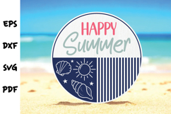 Summer Round Sign SVG Product Image 1