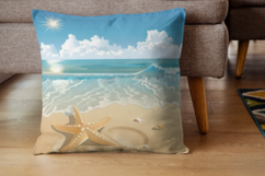 Summer Sand Beach Ocean Backgrounds Digital Paper Product Image 2