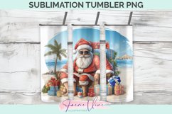 Summer Santa Sublimation Tumbler PNG Product Image 1