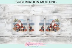 Summer Santa Sublimation Mug Product Image 1