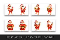 Summer Santa mug wrap printable sublimation design Product Image 2