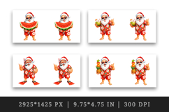 Summer Santa mug wrap printable sublimation design Product Image 2