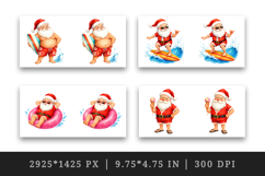 Summer Santa mug wrap printable sublimation design Product Image 2