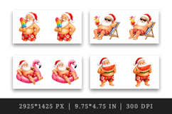 Summer Santa mug wrap printable sublimation design Product Image 2