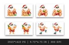Summer Santa mug wrap printable sublimation design Product Image 2