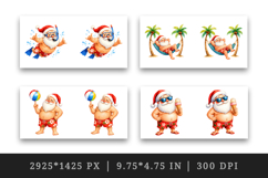Summer Santa mug wrap printable sublimation design Product Image 2