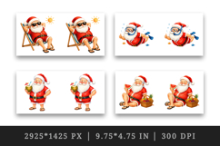 Summer Santa mug wrap printable sublimation design Product Image 2
