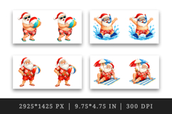 Summer Santa mug wrap printable sublimation design Product Image 2