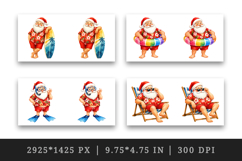 Summer Santa mug wrap printable sublimation design Product Image 2