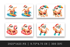 Summer Santa mug wrap printable sublimation design Product Image 2