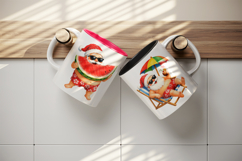 Summer Santa mug wrap printable sublimation design Product Image 3