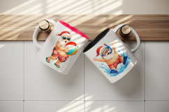 Summer Santa mug wrap printable sublimation design Product Image 3