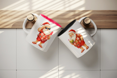 Summer Santa mug wrap printable sublimation design Product Image 3