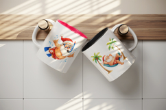 Summer Santa mug wrap printable sublimation design Product Image 3