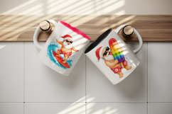 Summer Santa mug wrap printable sublimation design Product Image 3