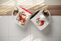 Summer Santa mug wrap printable sublimation design Product Image 3