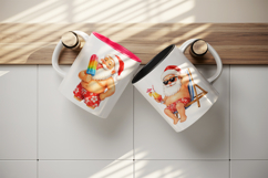 Summer Santa mug wrap printable sublimation design Product Image 3