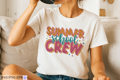 Summer School Crew SVG Groovy Teacher PNG SVG Design Product Image 2