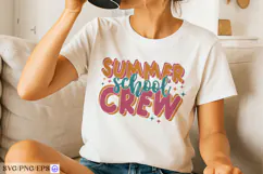 Summer School Crew SVG Groovy Teacher PNG SVG Design Product Image 2
