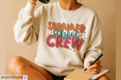 Summer School Crew SVG Groovy Teacher PNG SVG Design Product Image 4